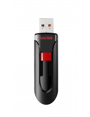 SanDisk Cruzer Glide unidad flash USB 128 GB USB tipo A 2.0 Negro, Rojo