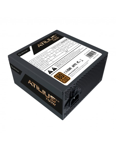 UNYKAch ATX Atilius 2.0 Black 750W 80+ Bronze unidad de fuente de alimentación 20+4 pin ATX Negro