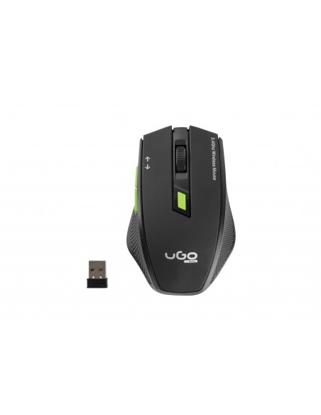 uGo MY-04 ratón mano derecha RF inalámbrico Óptico 1800 DPI