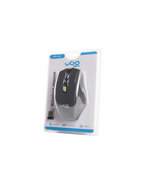 uGo MY-04 ratón mano derecha RF inalámbrico Óptico 1800 DPI