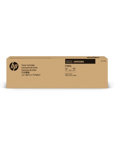 Samsung Cartucho de Tóner Original HP CLT-C505L cian de alta capacidad