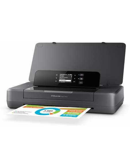 HP Officejet Impresora portátil 200, Color, Impresora para Oficina pequeña, Estampado, Impresión desde USB frontal