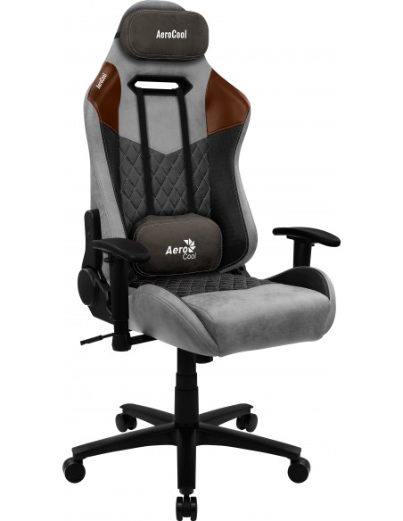 Aerocool DUKE AeroSuede Silla para videojuegos universal Negro, Marrón, Gris