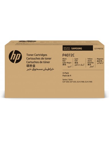 Samsung Paquete de 4 Cartuchos de Tóner Original HP CLT-P4072C cian magenta amarillo negro