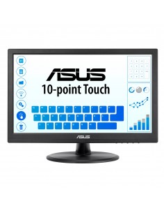 ASUS VT168HR pantalla para PC 39,6 cm (15.6") 1366 x 768 Pixeles WXGA LED Pantalla táctil Negro