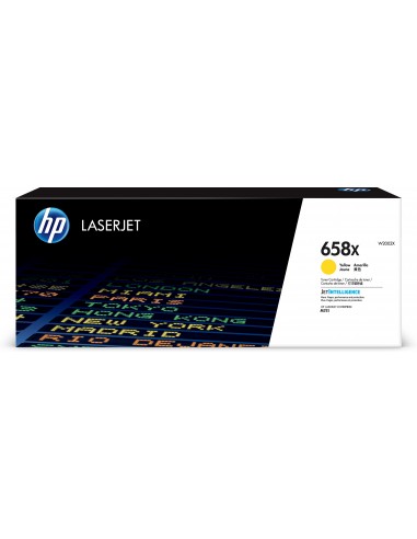 HP Cartucho de tóner Original LaserJet 658X amarillo de alta capacidad