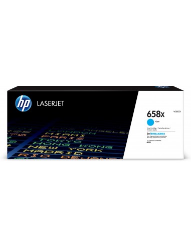 HP Cartucho de tóner Original LaserJet 658X cian de alta capacidad