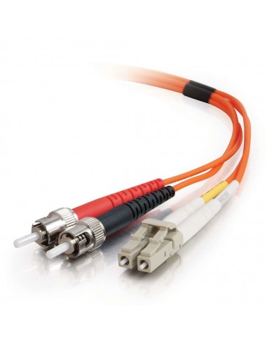 C2G 2m LC ST LSZH Duplex 62.5 125 Multimode Fibre Patch Cable cable de fibra optica Naranja