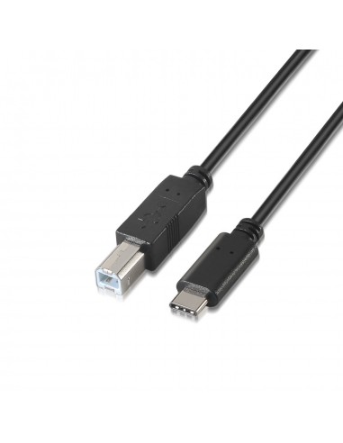 AISENS A107-0053 cable USB 1 m USB 2.0 USB C USB B Negro