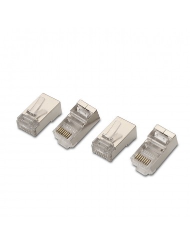 AISENS A138-0293 conector RJ-45 Acero inoxidable, Transparente