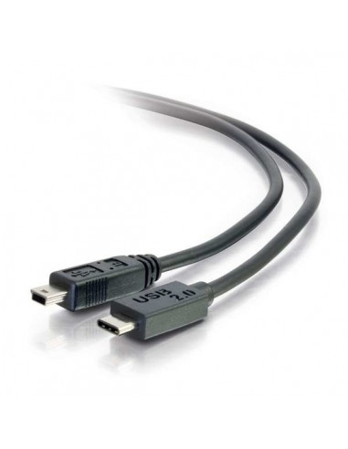 C2G USB 2.0, C - Mini B, 1m cable USB USB C Mini-USB B Negro