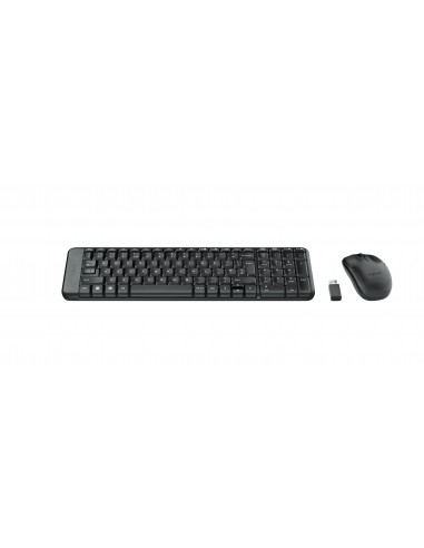 Logitech Wireless Combo MK220 teclado Ratón incluido RF inalámbrico QWERTY Griego Negro