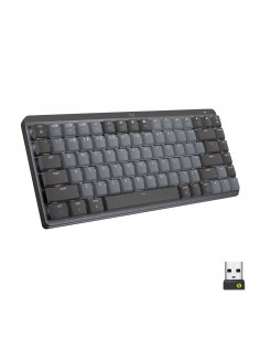 Logitech MX Mini Mechanical teclado RF Wireless + Bluetooth QWERTZ Suizo Grafito, Gris