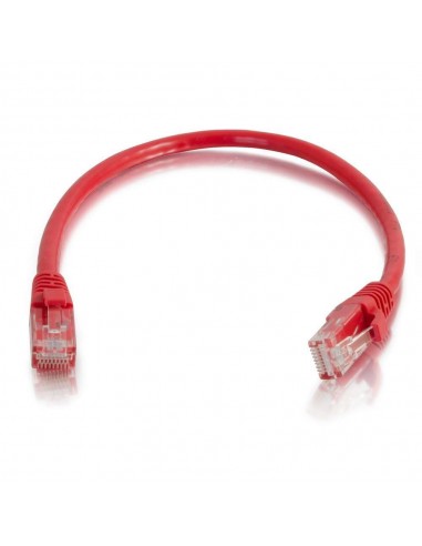 C2G Cable de conexión de red de 0,5 m Cat6 sin blindaje y con funda (UTP), color rojo