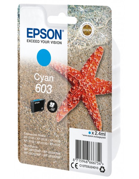 Epson Singlepack Cyan 603 Ink