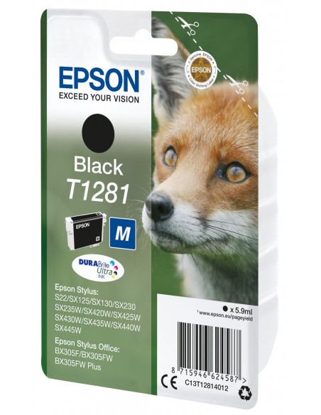 Epson Fox Cartucho T1281 negro (etiqueta RF)