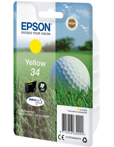 Epson Golf ball Singlepack Yellow 34 DURABrite Ultra Ink