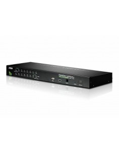 ATEN Switch KVM VGA PS 2-USB de 16 puertos con puerto para conexión en cadena y periféricos USB