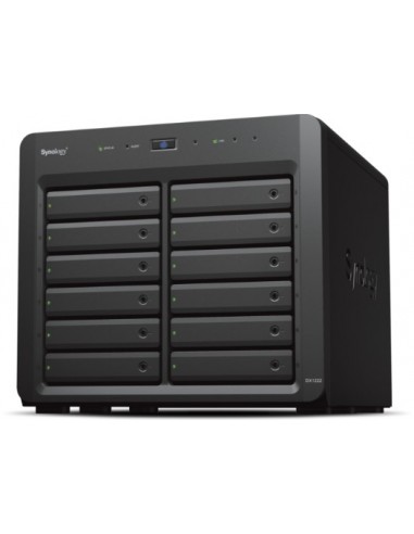 Synology DX1222 caja para disco duro externo Carcasa de disco duro SSD Negro 2.5 3.5"