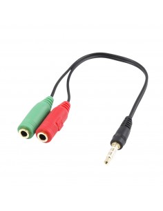 Ewent EC1640 cable de audio 0,15 m 3,5mm 2 x 3.5mm Negro, Verde, Rojo