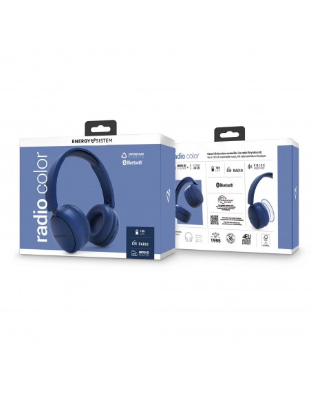 Energy Sistem Radio Color Auriculares Inalámbrico Diadema Llamadas Música USB Tipo C Bluetooth Indigo