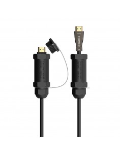 AISENS Cable HDMI V2.1 AOC con Armadura Ultra Alta Velocidad   Hec 8K@60Hz 4K@120Hz 4 4 4 48Gbps, A M-A M, Negro, 20M