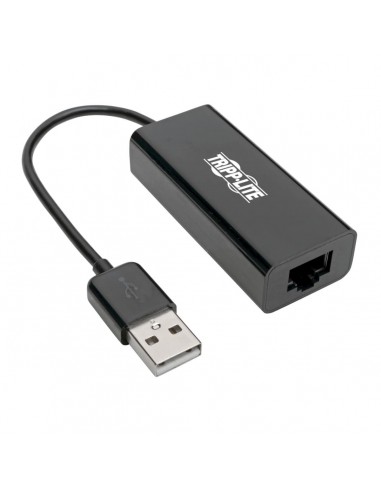 Tripp Lite U236-000-R Adaptador USB 2.0 Ethernet NIC - 10 100 Mbps, RJ45, Negro