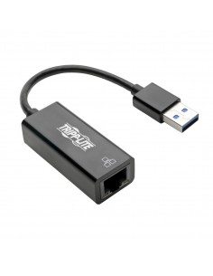 Tripp Lite U336-000-R Adaptador de Red NIC USB 3.0 a Gigabit Ethernet, 10Mbps   100Mbps   1000Mbps, Negro