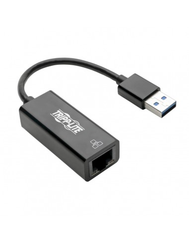 Tripp Lite U336-000-R Adaptador de Red NIC USB 3.0 a Gigabit Ethernet, 10Mbps   100Mbps   1000Mbps, Negro