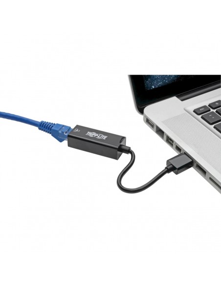 Tripp Lite U336-000-R Adaptador de Red NIC USB 3.0 a Gigabit Ethernet, 10Mbps   100Mbps   1000Mbps, Negro