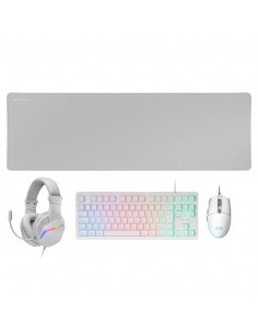 Mars Gaming MCP-RGB3 teclado Ratón incluido USB QWERTY Español Blanco