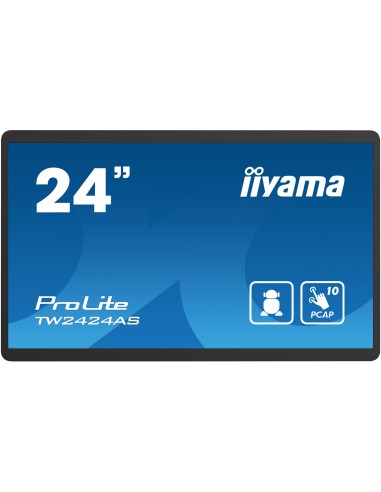 iiyama TW2424AS-B1 pantalla de señalización Pantalla plana para señalización digital 60,5 cm (23.8") Wifi 250 cd   m² 4K Ultra