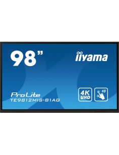 iiyama PROLITE Pizarra de caballete digital 2,49 m (98") LED Wifi 400 cd   m² 4K Ultra HD Negro Pantalla táctil Procesador