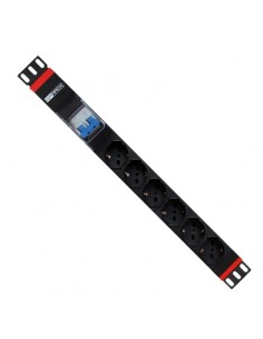 WP WPN-PDU-G02-06 unidad de distribución de energía (PDU) 6 salidas AC 1U Negro, Rojo