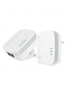 Strong POWERLWF600DUOMINI adaptador de red PowerLine 600 Mbit s Ethernet Wifi Blanco 2 pieza(s)