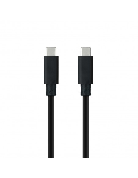 Nanocable Cable USB 3.1 Gen2 10Gbps 5A, 4K 60Hz, USB-C M-USB-C M, Negro, 2 m