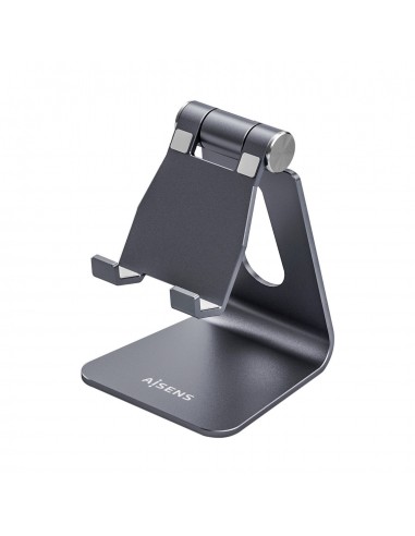 AISENS Soporte De Sobremesa Tamaño M Ajustable (1 Pivote) Para Movil   Tablet, Gris