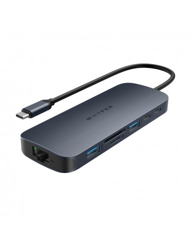 HYPER HD4006GL hub de interfaz USB 3.2 Gen 1 (3.1 Gen 1) Type-C 10000 Mbit s Azul, Gris