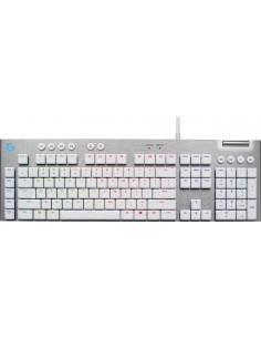 Logitech G G815 - Tactile - White teclado USB AZERTY Francés Aluminio, Blanco