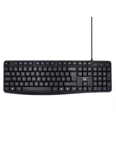 Ewent EW3002 teclado USB QWERTY Portugués Negro