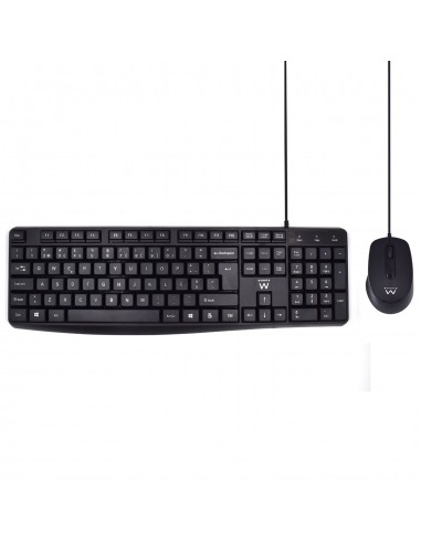 Ewent EW3007 teclado Ratón incluido USB QWERTY Portugués Negro