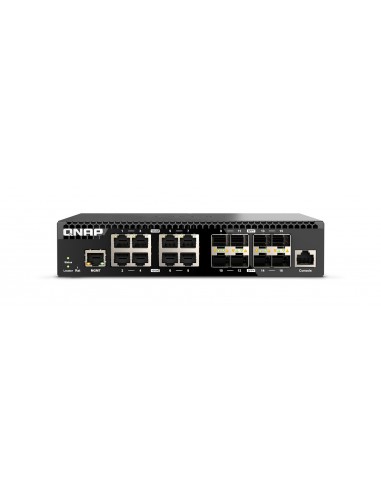 QNAP QSW-M3216R-8S8T switch Gestionado L2 L3 10G Ethernet (100 1000 10000) 1U Negro