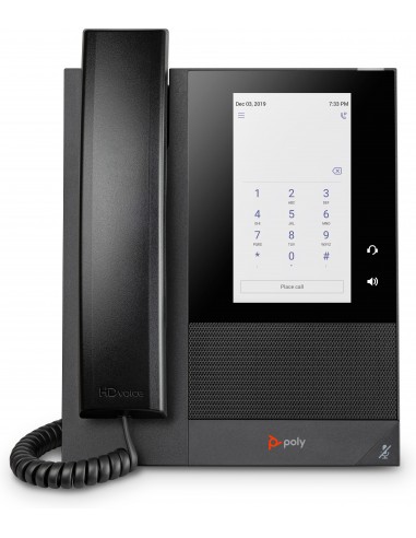 POLY Teléfono multimedia empresarial CCX 400 para Microsoft Teams y habilitado para alimentación a través de Ethernet (PoE)