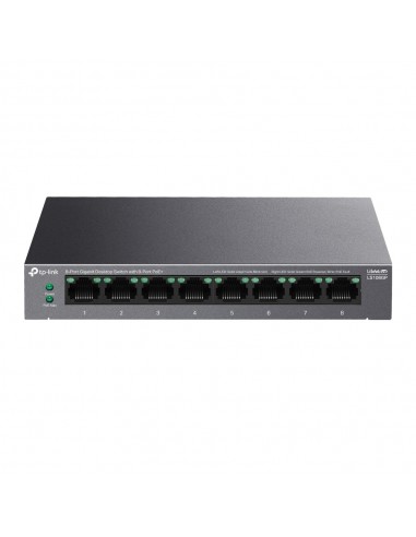 TP-Link LiteWave LS108GP switch No administrado Gigabit Ethernet (10 100 1000) Energía sobre Ethernet (PoE) Negro