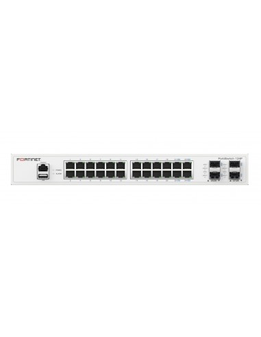 Fortinet FS-124F switch Gestionado L2 Gigabit Ethernet (10 100 1000) 1U Blanco