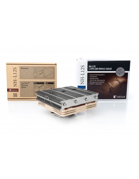 Noctua NH-L12S sistema de refrigeración para ordenador Procesador Enfriador 12 cm Beige, Níquel