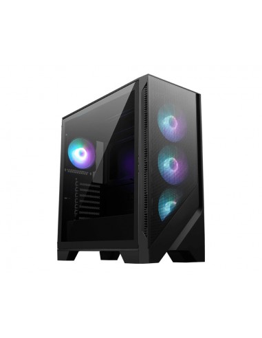 MSI MAG FORGE 320R AIRFLOW carcasa de ordenador Micro Torre Negro, Transparente