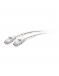 C2G Cable de conexión Ethernet delgado sin apantallar (UTP) con protección antienganche Cat6a de 1,5 m - Blanco