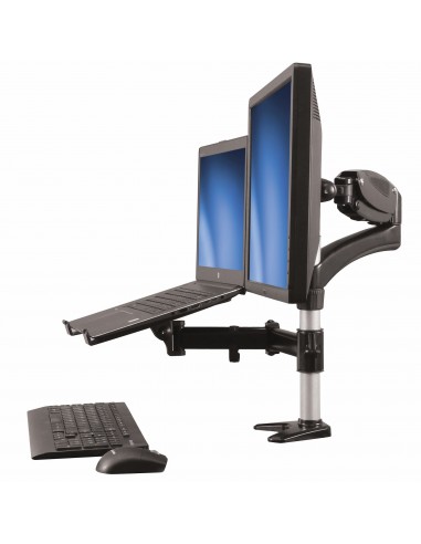 StarTech.com Brazo para un Monitor - Base para Ordenador Portátil con Ajuste de Altura de un Toque