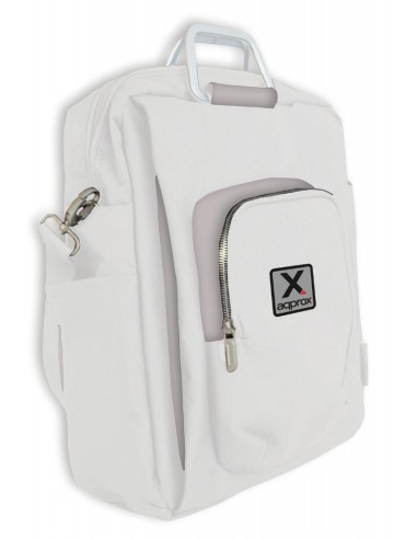 Approx appNBST15x 39,6 cm (15.6") Mochila bandolera Gris, Blanco